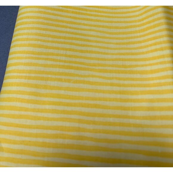 Yellow & Yellow Striped Cotton Fabric 1/2 yards Crafts Sewing Projects - Picture 1 of 4